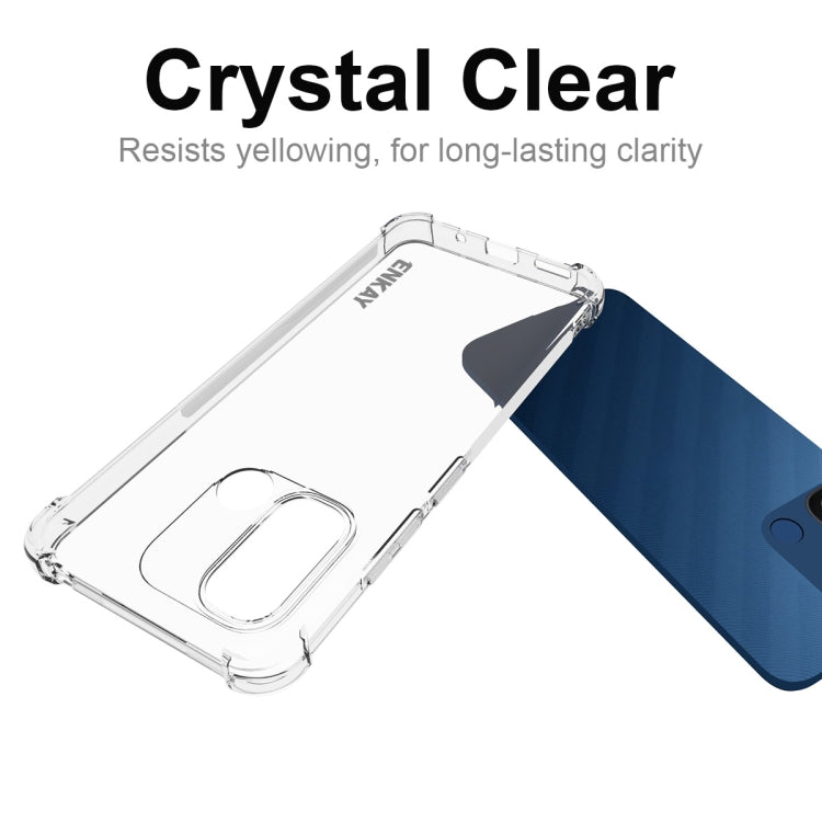 Crystal clear TPU phone case with raised camera cutout for Redmi 12C 4G