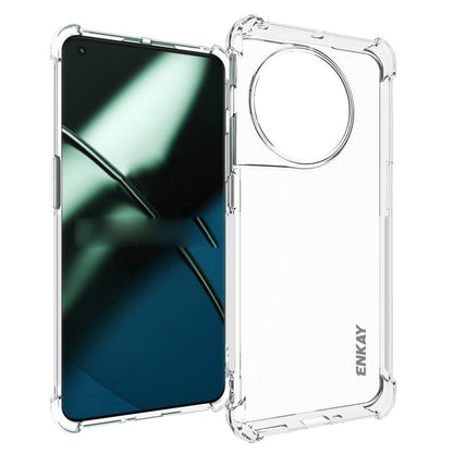 Clear TPU shockproof phone case with protective bumper edges for OnePlus 11 5G