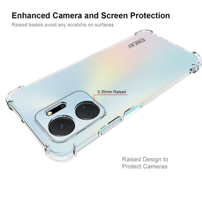 Clear TPU phone case with raised camera and screen protection bezels