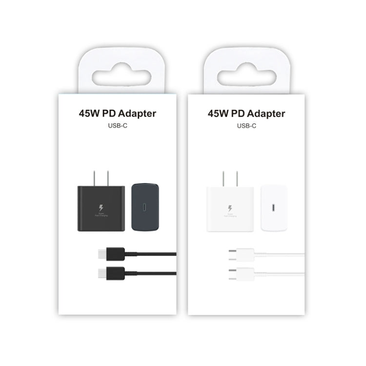 M135 45W USB-C / Type-C Port Fast Charger with 5A Type-C to Type-C Cable, US Plug, US Plug + Type-C Cable