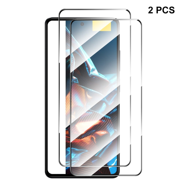 Set of 2 clear 2.5D tempered glass full-glue screen protectors