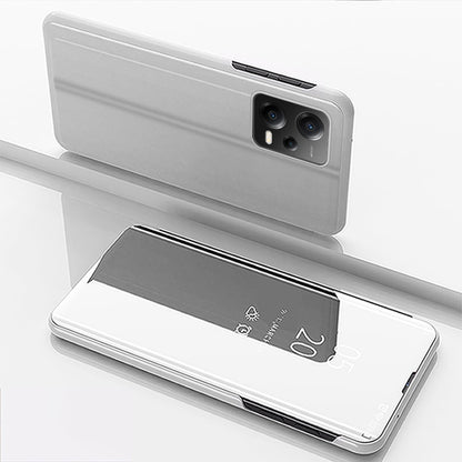 Plated Mirror Horizontal Flip Leather Case with Holder, For Xiaomi Poco X5