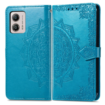 Mandala Flower Embossed Horizontal Flip Leather Phone Case, For Motorola  Moto G53 5G