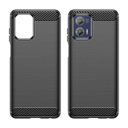 Black TPU phone case with brushed texture and carbon-fiber corner guards