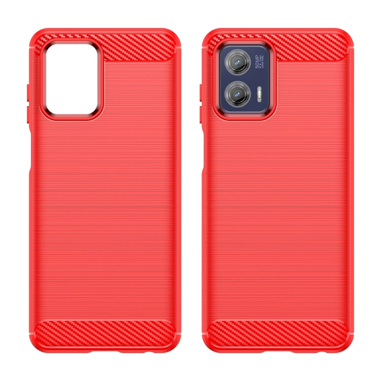 Red TPU phone case with brushed texture and carbon-fiber corner guards