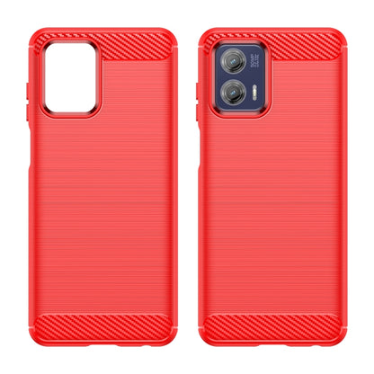 Red TPU phone case with brushed texture and carbon-fiber corner guards