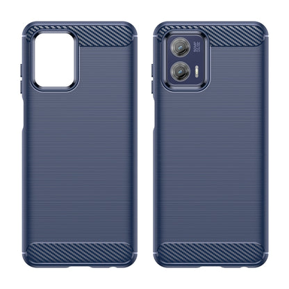 Blue TPU phone case with brushed texture and carbon-fiber corner guards