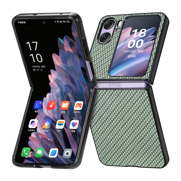 Carbon Fiber Texture Leather Back Cover Phone Case, For Honor Magic Vs, For OPPO Find N2 Flip, For OPPO Find N2, For Google Pixel Fold