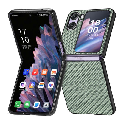 Carbon Fiber Texture Leather Back Cover Phone Case, For Honor Magic Vs, For OPPO Find N2 Flip, For OPPO Find N2, For Google Pixel Fold