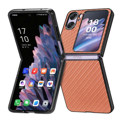 Carbon Fiber Texture Leather Back Cover Phone Case, For Honor Magic Vs, For OPPO Find N2 Flip, For OPPO Find N2, For Google Pixel Fold