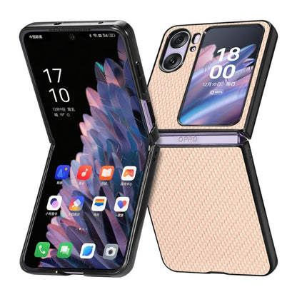 Carbon Fiber Texture Leather Back Cover Phone Case, For Honor Magic Vs, For OPPO Find N2 Flip, For OPPO Find N2, For Google Pixel Fold