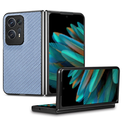 Carbon Fiber Texture Leather Back Cover Phone Case, For Honor Magic Vs, For OPPO Find N2 Flip, For OPPO Find N2, For Google Pixel Fold
