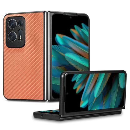Carbon Fiber Texture Leather Back Cover Phone Case, For Honor Magic Vs, For OPPO Find N2 Flip, For OPPO Find N2, For Google Pixel Fold