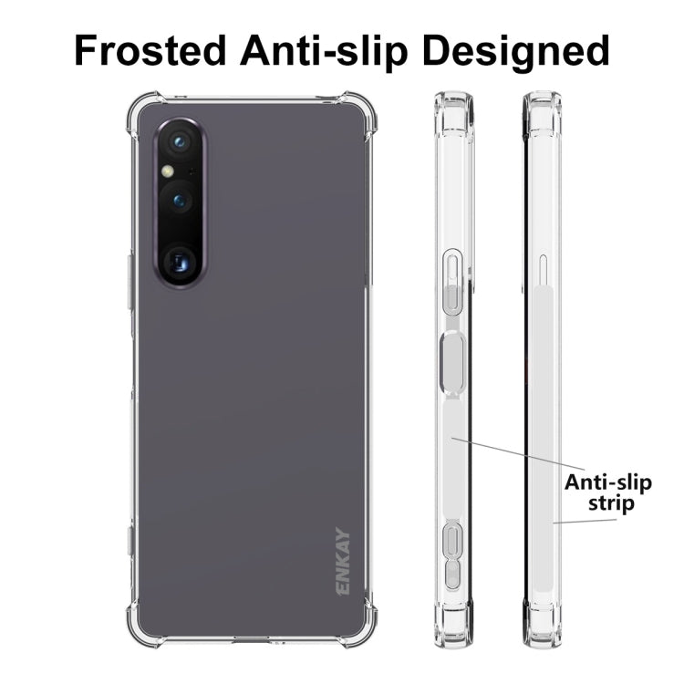 Frosted TPU anti-slip phone case with camera cutouts for Sony Xperia 1 V