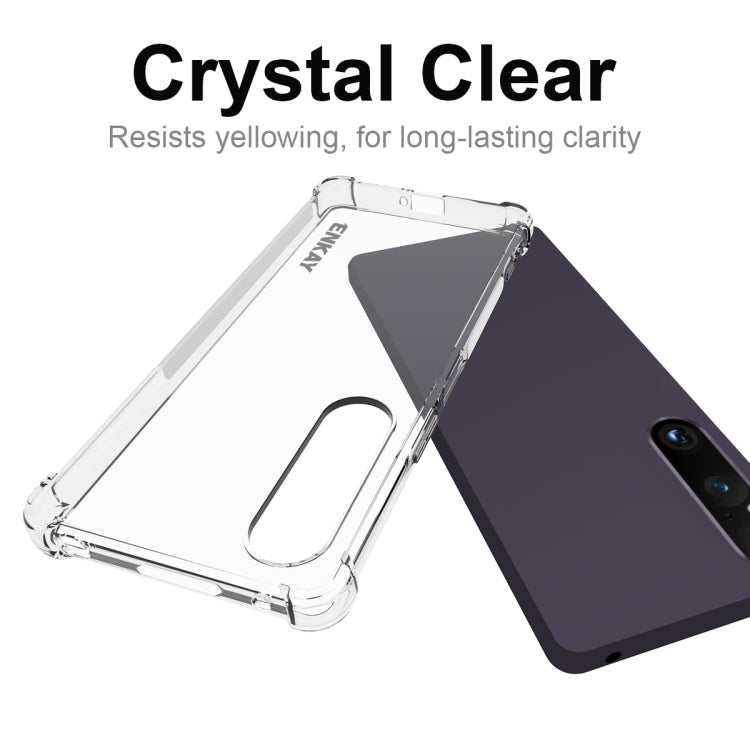 Clear TPU phone case with side bumper and camera opening for Sony Xperia 1 V