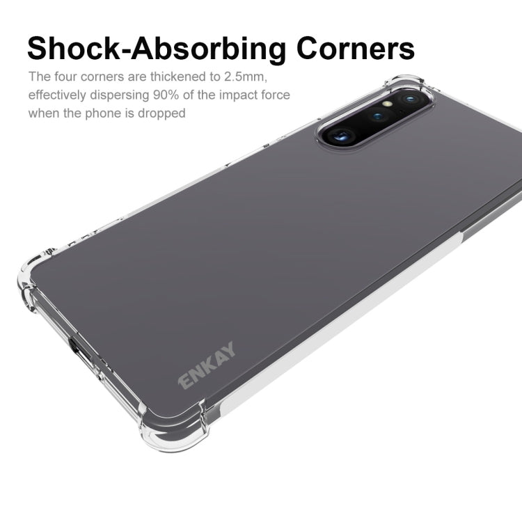 Shock-absorbing TPU phone case with reinforced corners for Sony Xperia 1 V
