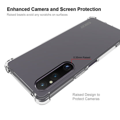 TPU phone case with raised camera and screen-edge protection for Sony Xperia 1 V