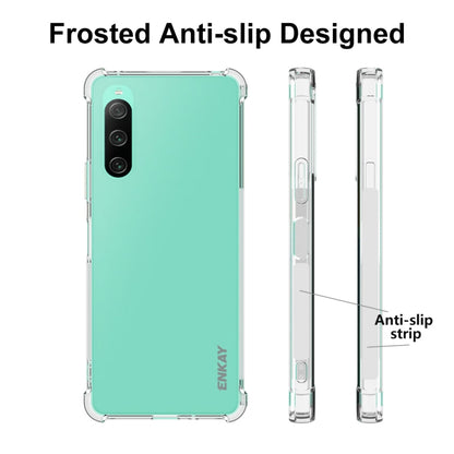 Clear TPU phone case with frosted anti-slip back for Xperia 10 V