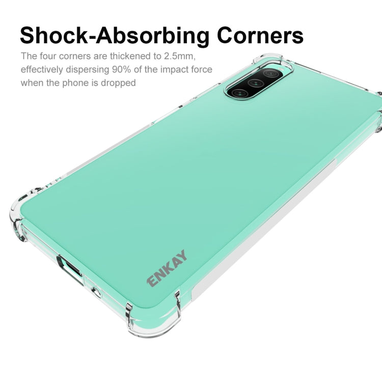 Shock-absorbing TPU case with reinforced corners for Xperia 10 V