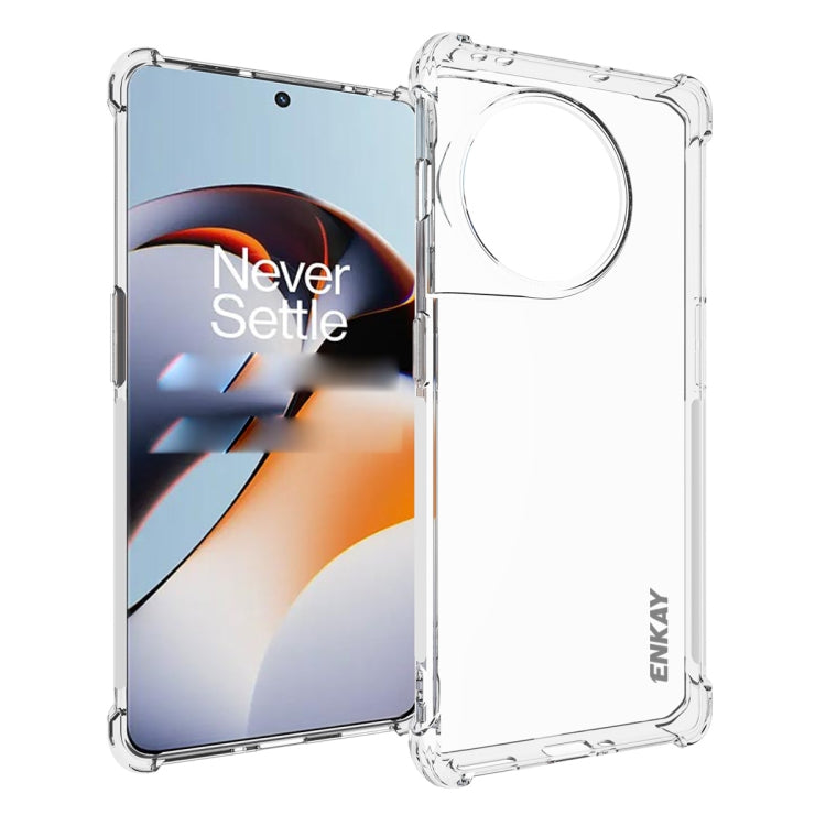 Clear TPU phone case with circular kickstand ring cutout for OnePlus 11R 5G