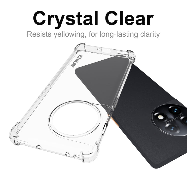 Crystal clear TPU phone case for OnePlus 11R 5G with ring and camera cutout