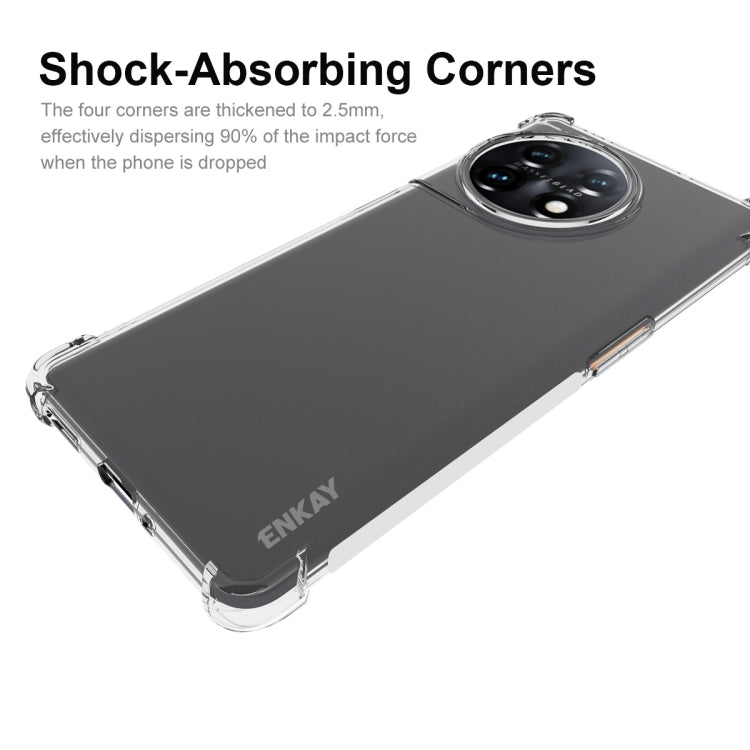 Shock-absorbing TPU phone case with raised corners for OnePlus 11R 5G