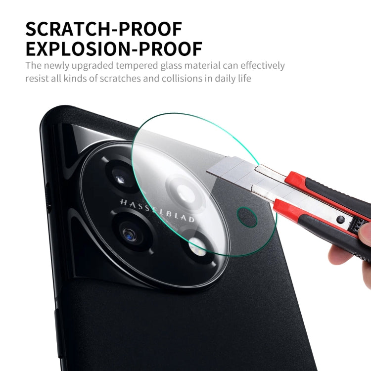Scratch-proof tempered glass film for OnePlus 11 rear camera lens, clear