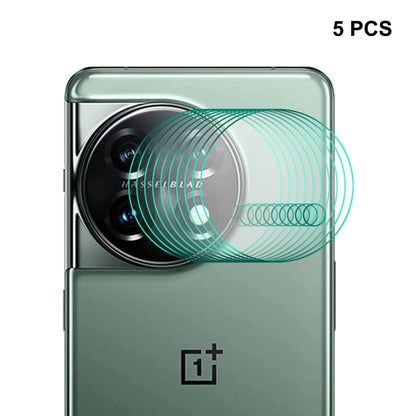 Five rear camera lens tempered glass films for OnePlus 11, clear protective covers