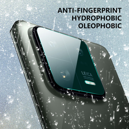 Anti-fingerprint hydrophobic oleophobic tempered glass film for rear camera lens