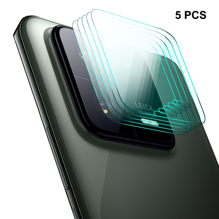 Five-piece rear camera lens tempered glass film set with clear protective covers
