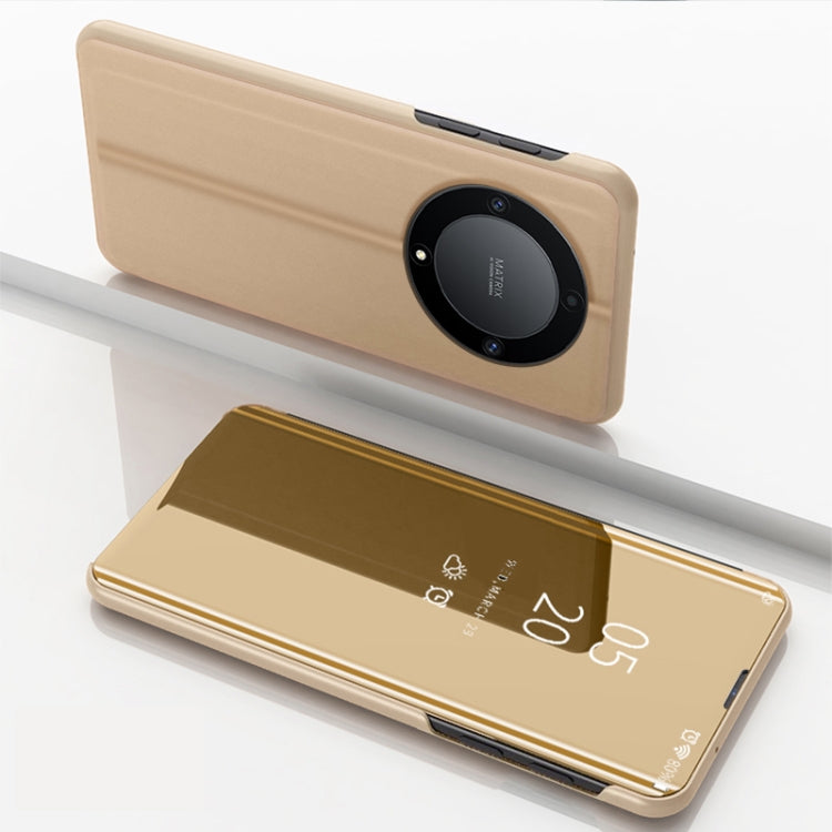 Plated Mirror Horizontal Flip Leather Case with Holder, For Honor Magic 5 Lite, For Honor X9A
