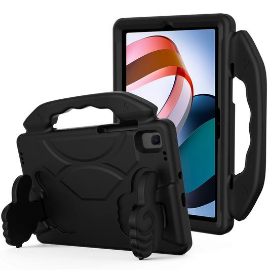 Shockproof tablet case with thumb stand, black EVA cover with raised edges