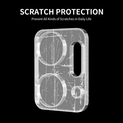 Transparent rear camera lens tempered glass film protector for scratch resistance
