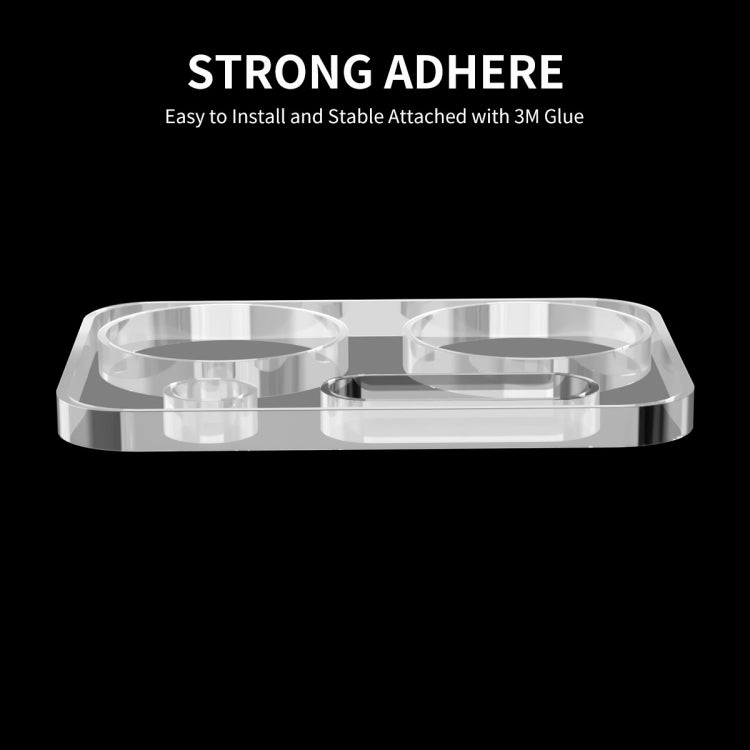 Clear adhesive-backed rear camera lens tempered glass film with 3M glue