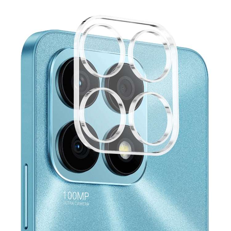 Phone rear camera lens tempered glass film with 4-lens cutouts, clear protective cover