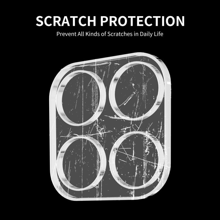 Clear tempered glass camera protector with four circular lens openings