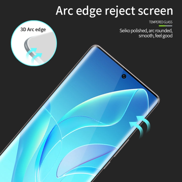 3D arc edge tempered glass screen protector, smooth rounded cover for phone screen