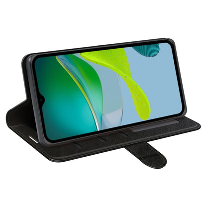 Black leather flip phone case with kickstand viewing stand