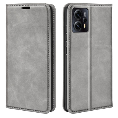 For Motorola Moto E13 Retro-skin  Magnetic Suction Leather Phone Case, For Motorola Moto E13