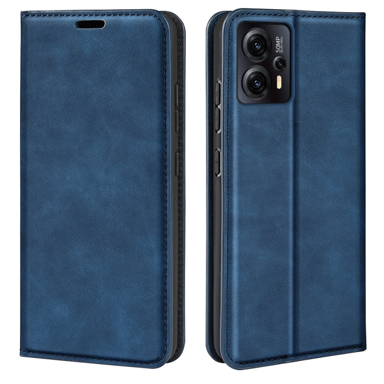 For Motorola Moto E13 Retro-skin  Magnetic Suction Leather Phone Case, For Motorola Moto E13