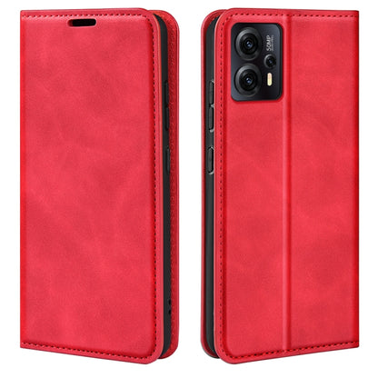 For Motorola Moto E13 Retro-skin  Magnetic Suction Leather Phone Case, For Motorola Moto E13
