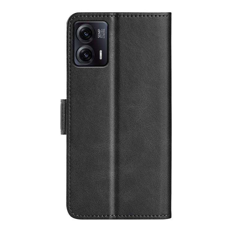 Magnetic buckle flip leather phone case, dark gray, with dual camera cutout