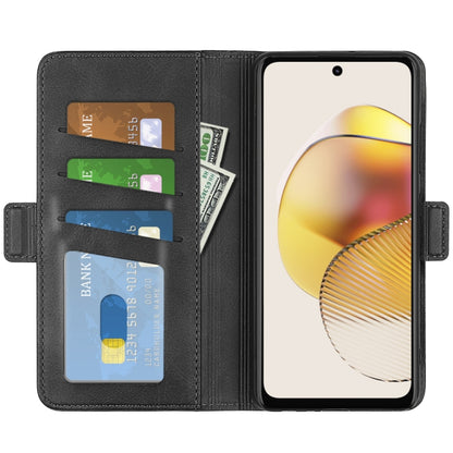 Magnetic buckle flip leather phone case, black, with card slots and phone screen cover
