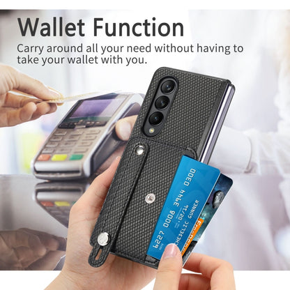 Wristband Kickstand Card Wallet Back Cover Phone Case, For Samsung Galaxy Z Fold4, For Samsung Galaxy Z Fold3, For Samsung Galaxy Z Fold2, For Samsung Galaxy Z Flip4, For Samsung Galaxy Z Flip3 5G, For Samsung Galaxy Z Flip 5G, For Samsung Galaxy Z Fli...