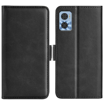 For Motorola Moto E22 / E22i Dual-side Magnetic Buckle Horizontal Flip Leather Phone Case, For Motorola Moto E22 / E22i