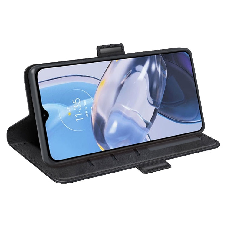 For Motorola Moto E22 / E22i Dual-side Magnetic Buckle Horizontal Flip Leather Phone Case, For Motorola Moto E22 / E22i