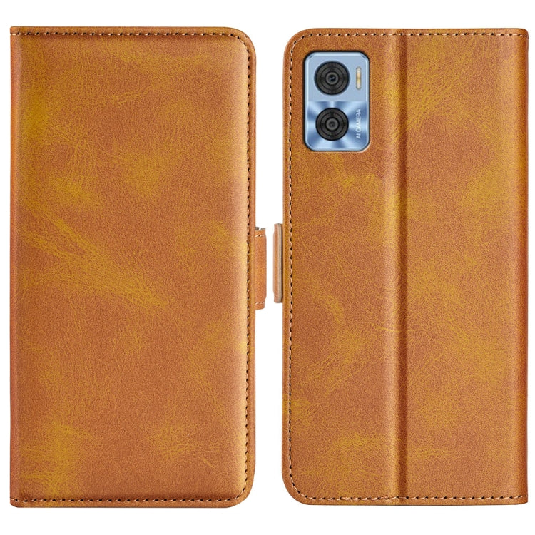 For Motorola Moto E22 / E22i Dual-side Magnetic Buckle Horizontal Flip Leather Phone Case, For Motorola Moto E22 / E22i