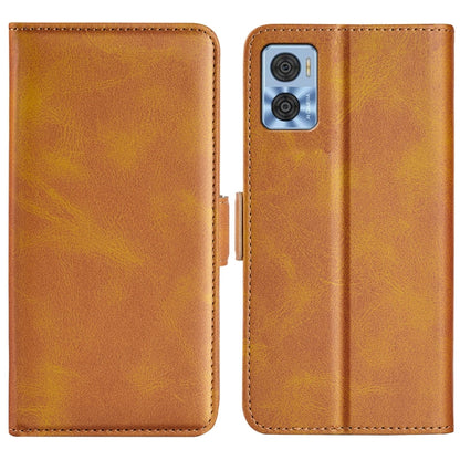 For Motorola Moto E22 / E22i Dual-side Magnetic Buckle Horizontal Flip Leather Phone Case, For Motorola Moto E22 / E22i