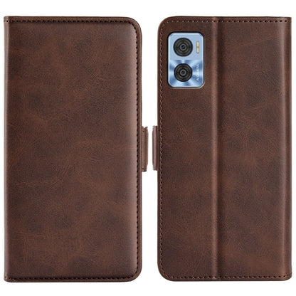 For Motorola Moto E22 / E22i Dual-side Magnetic Buckle Horizontal Flip Leather Phone Case, For Motorola Moto E22 / E22i