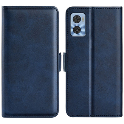 For Motorola Moto E22 / E22i Dual-side Magnetic Buckle Horizontal Flip Leather Phone Case, For Motorola Moto E22 / E22i